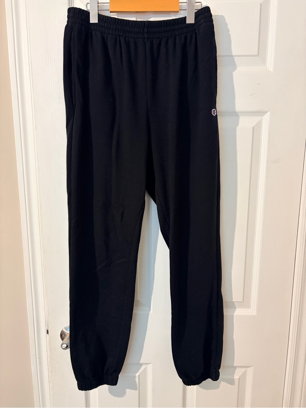 Champion Womens Black Elastic Waist Jogger Sweatpants with Logo